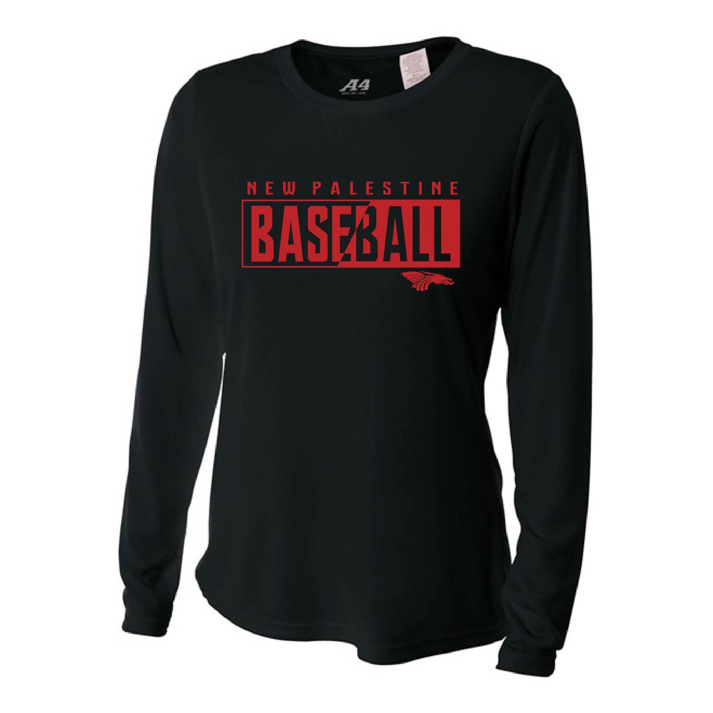 Womens L/S T-Shirt - NP Baseball Half-n-Half