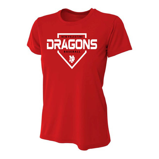 Womens S/S T-Shirt - DRAGONS Baseball