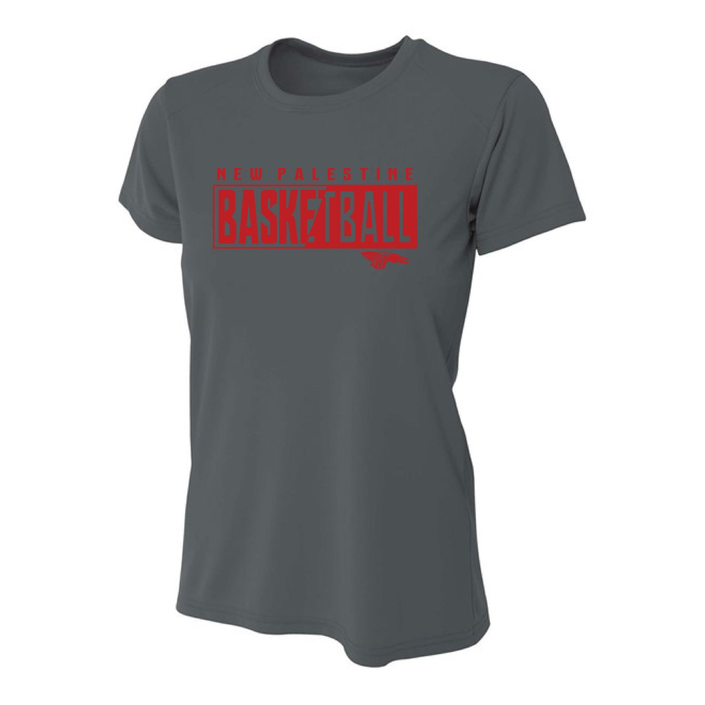 Womens S/S T-Shirt - NP Bball Half-n-Half