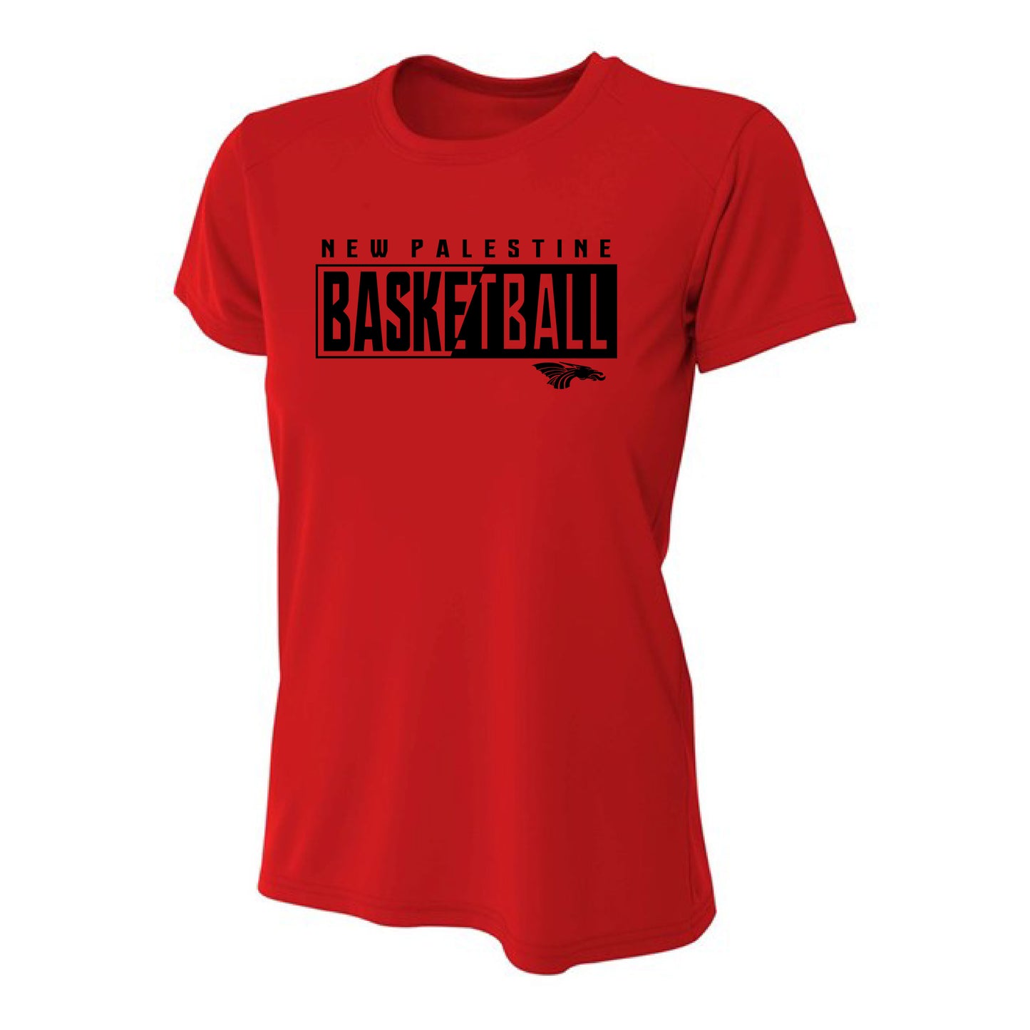 Womens S/S T-Shirt - NP Bball Half-n-Half