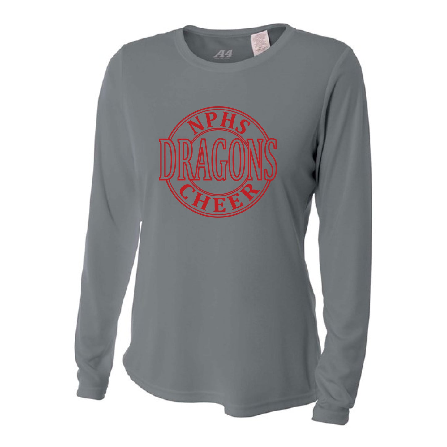 Womens L/S T-Shirt - Dragons Cheer Circle