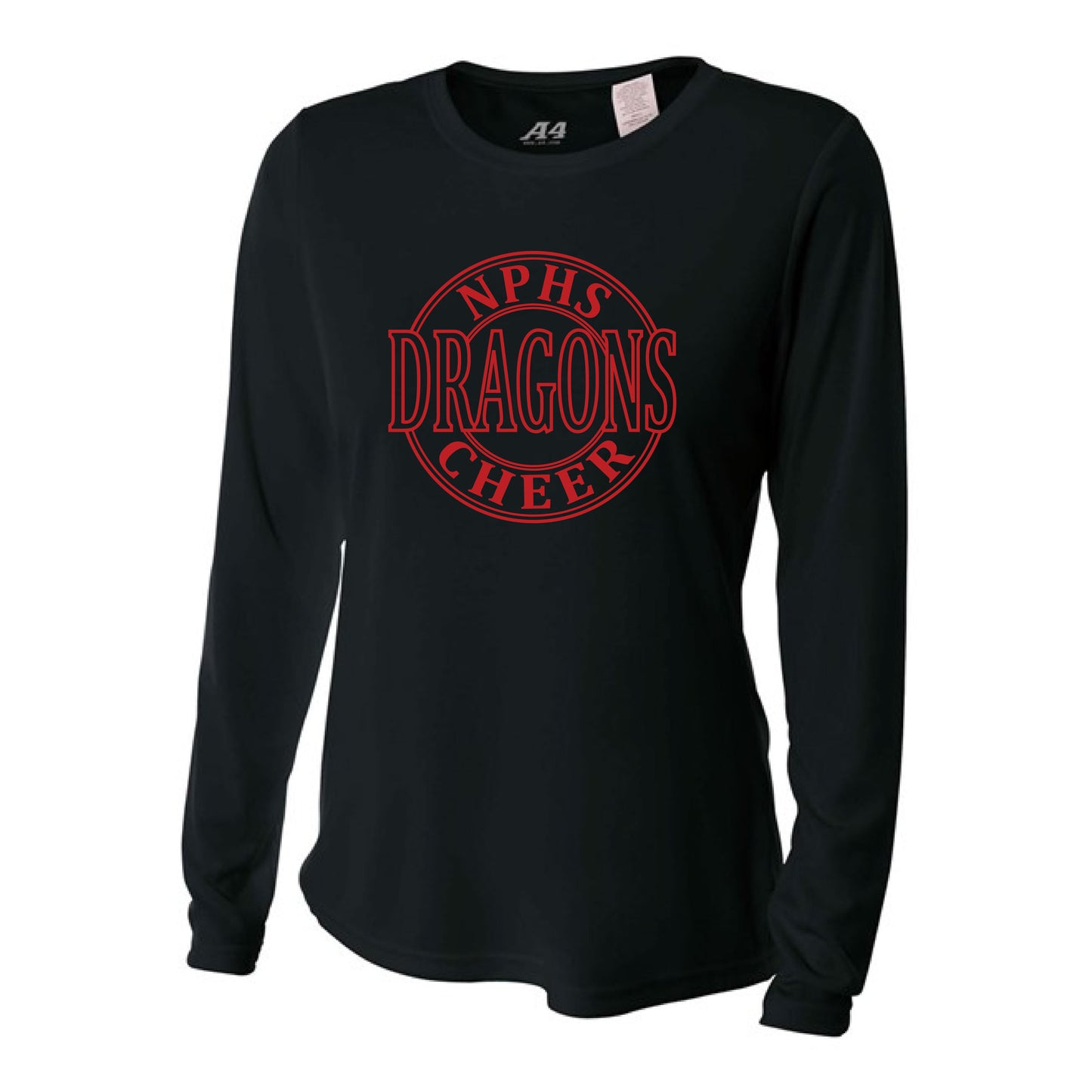 Womens L/S T-Shirt - Dragons Cheer Circle