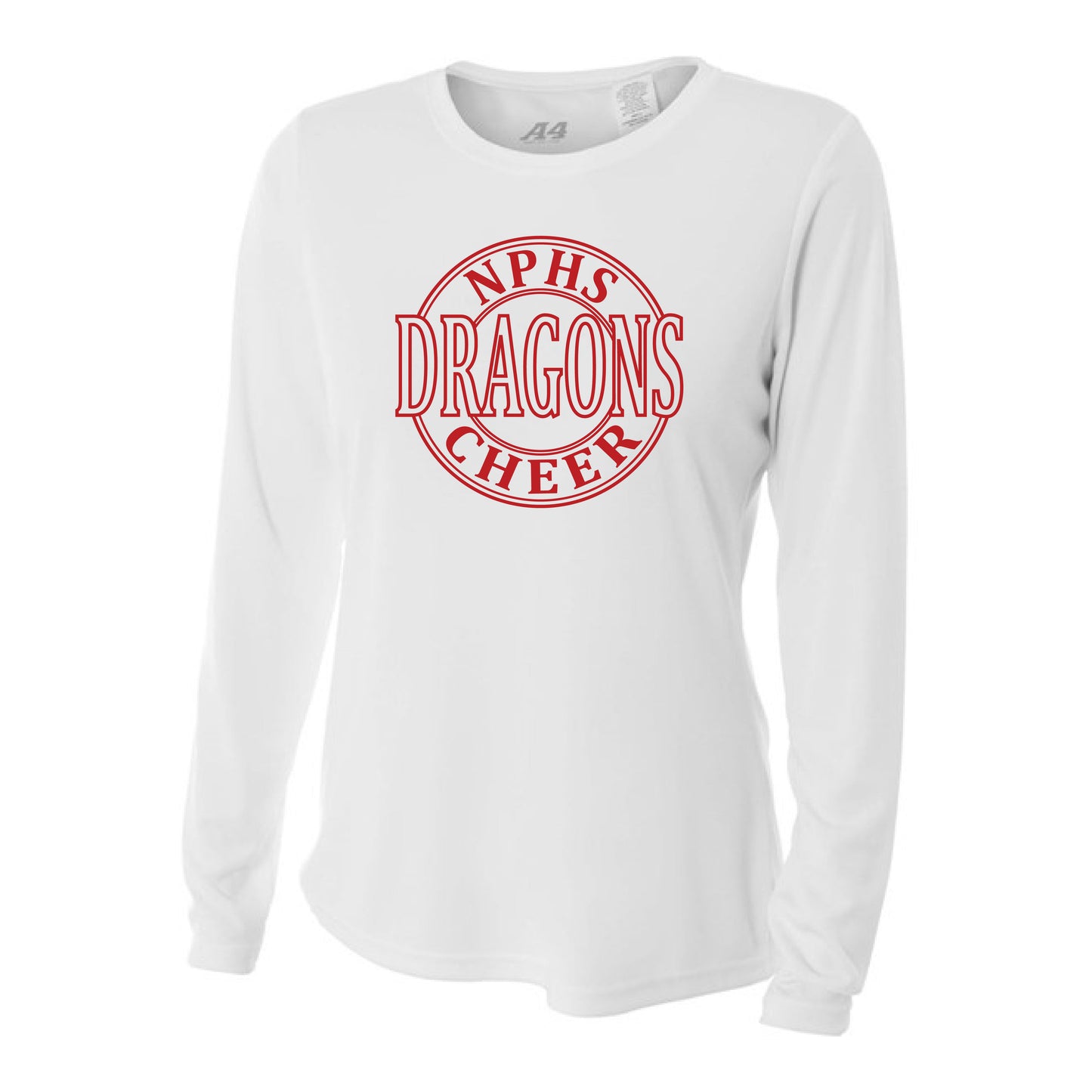 Womens L/S T-Shirt - Dragons Cheer Circle