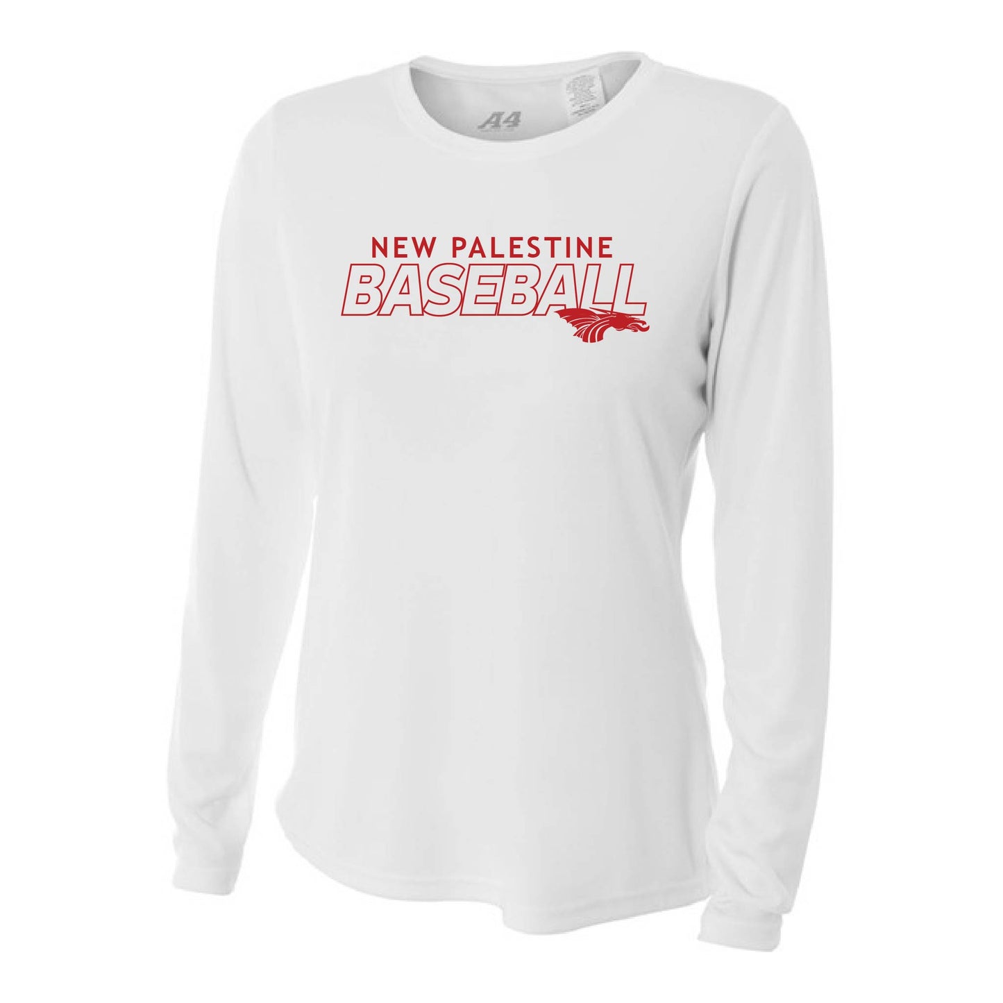 Womens L/S T-Shirt - NP Baseball Outlined