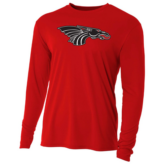 Unisex Youth L/S T-Shirt - Black Dragon Head