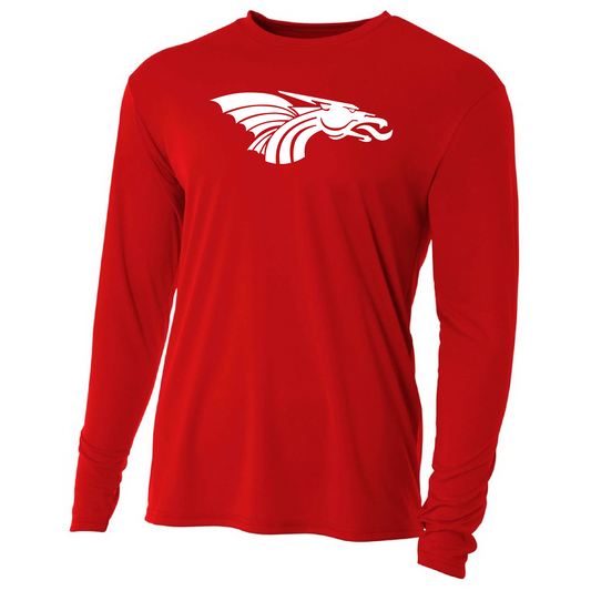 Unisex Youth L/S T-Shirt - White Dragon Head Logo