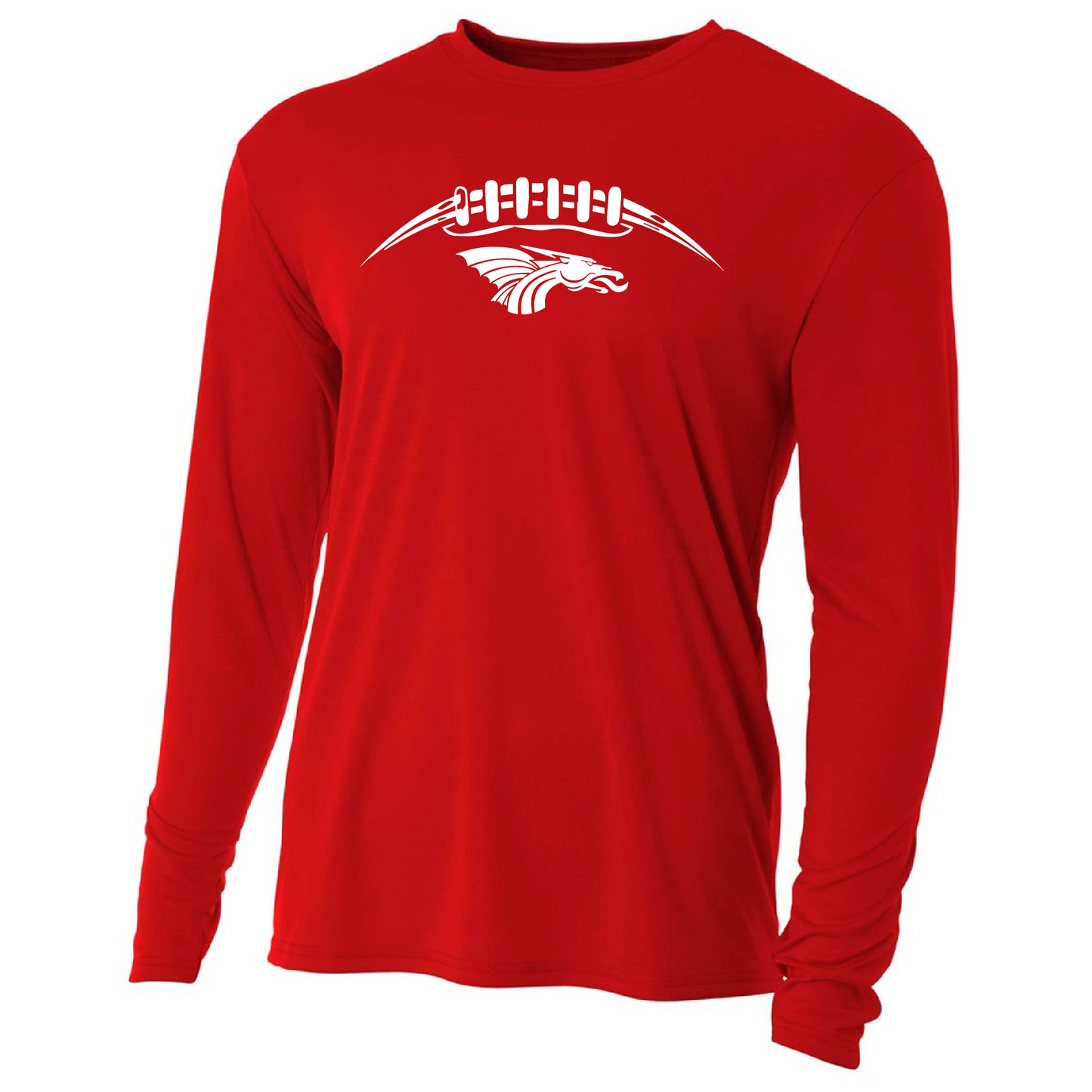 Mens L/S T-Shirt - White Football Laces