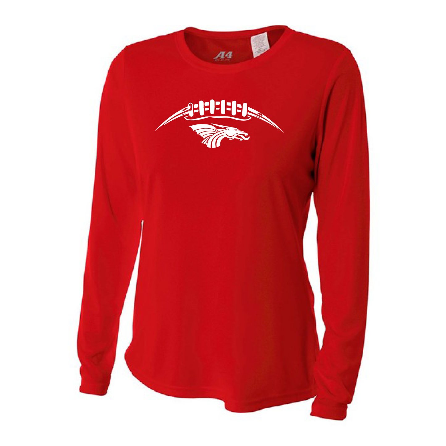 Womens L/S T-Shirt - Dragons Football Laces