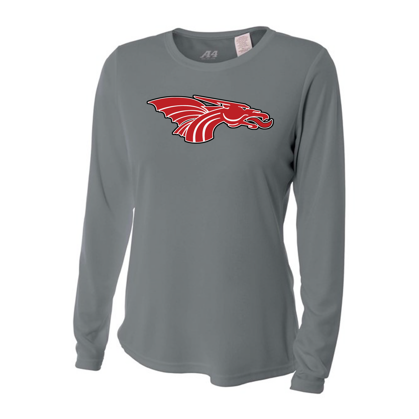 Womens L/S T-Shirt - Red Dragon Head Logo