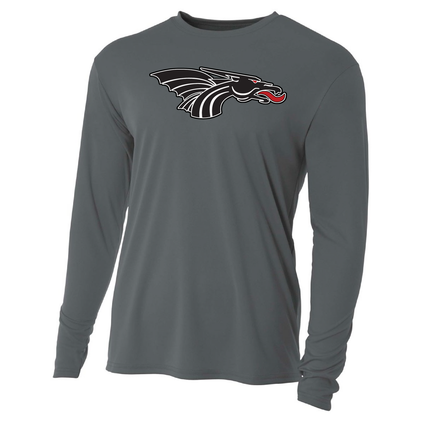 Unisex Youth L/S T-Shirt - Black Dragon Head