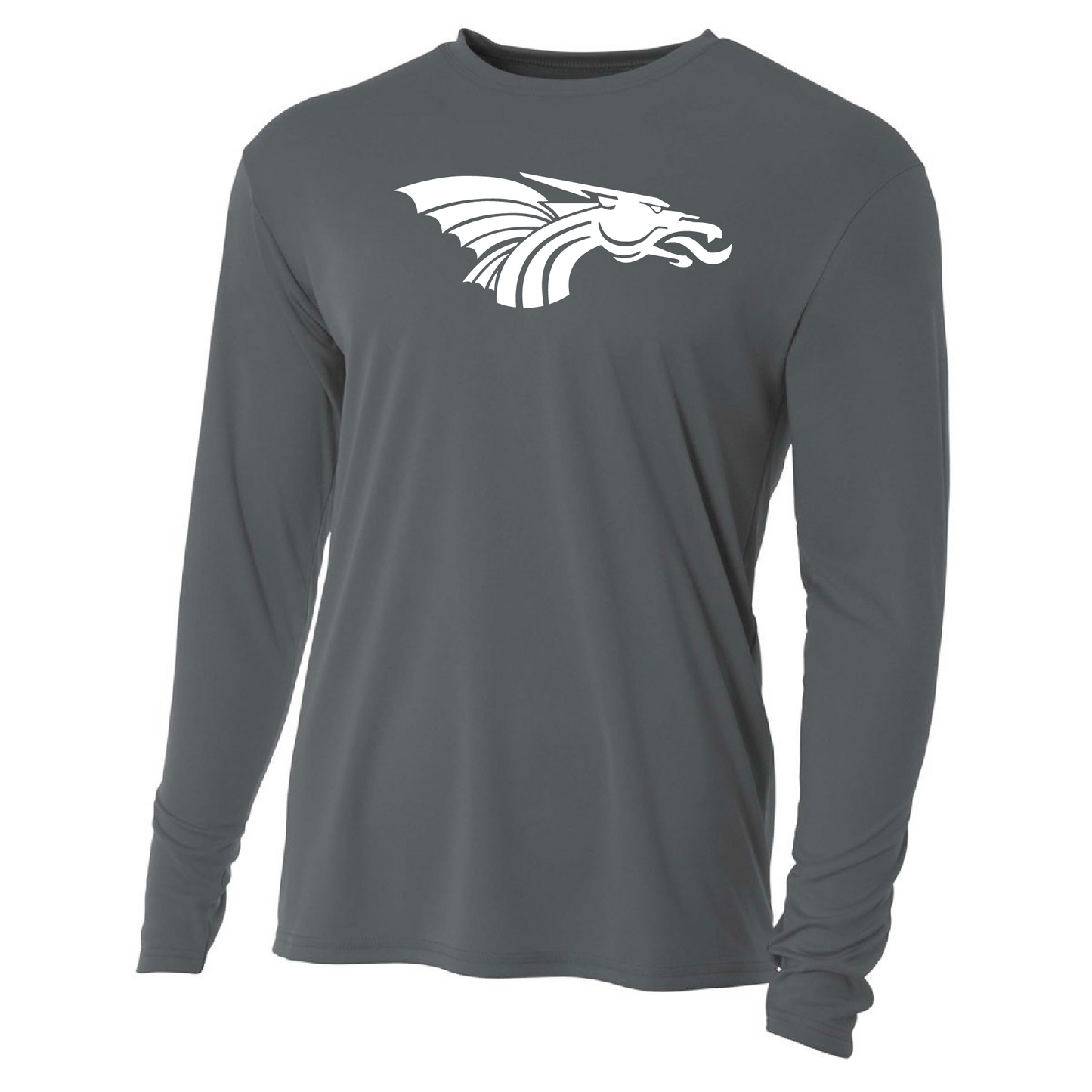 Unisex Youth L/S T-Shirt - White Dragon Head Logo