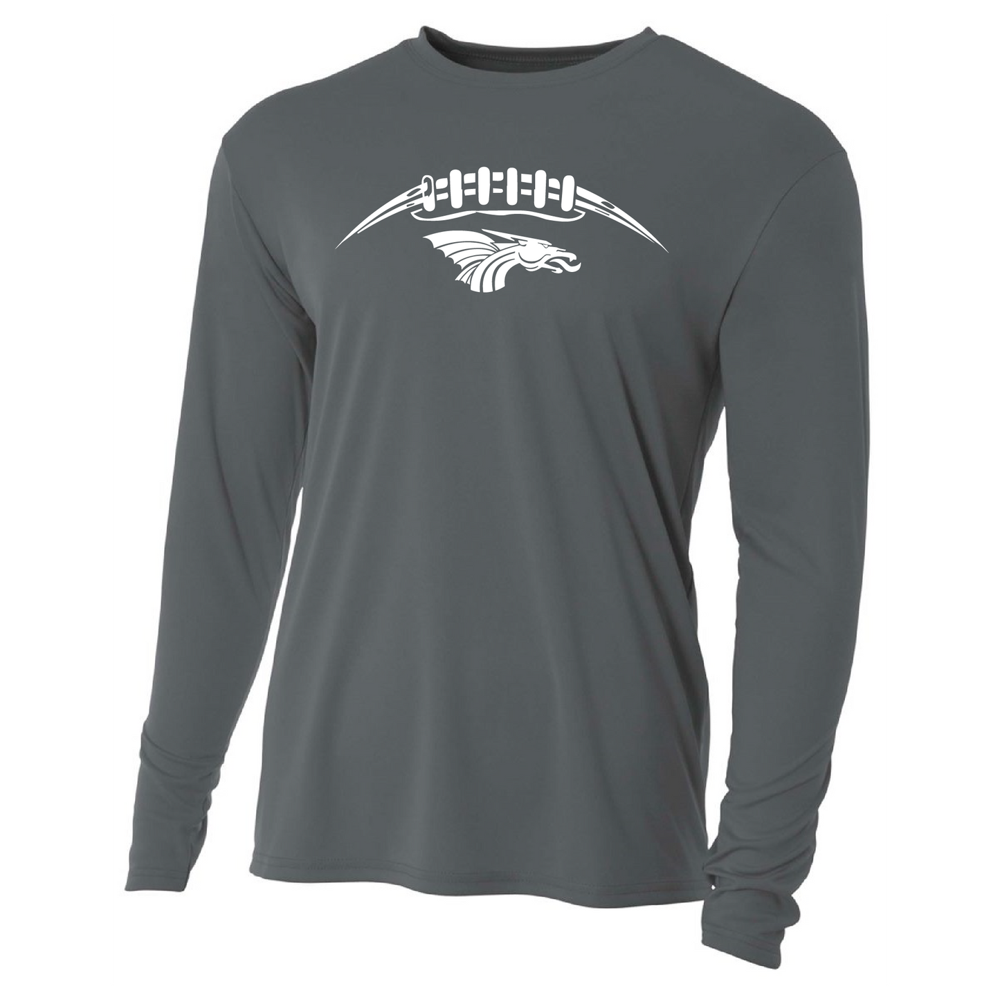 Mens L/S T-Shirt - White Football Laces