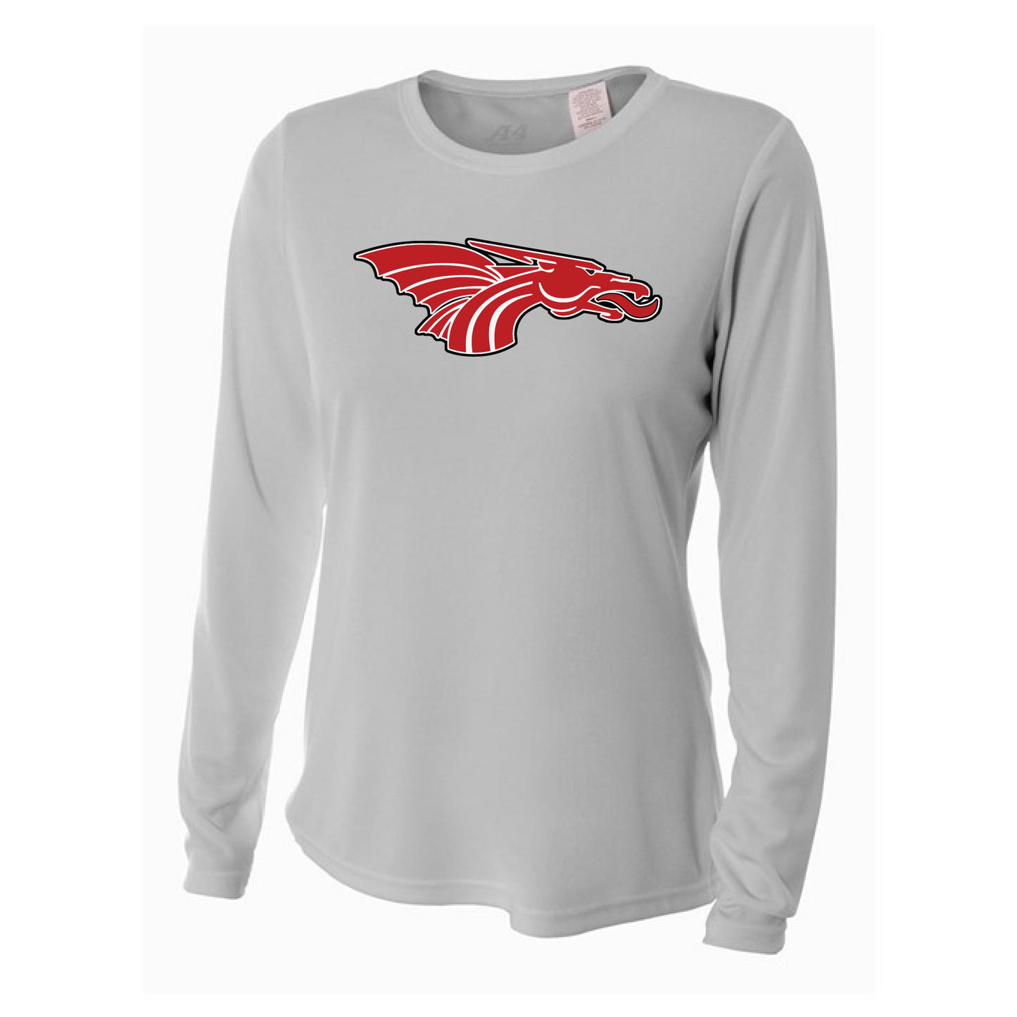 Womens L/S T-Shirt - Red Dragon Head Logo