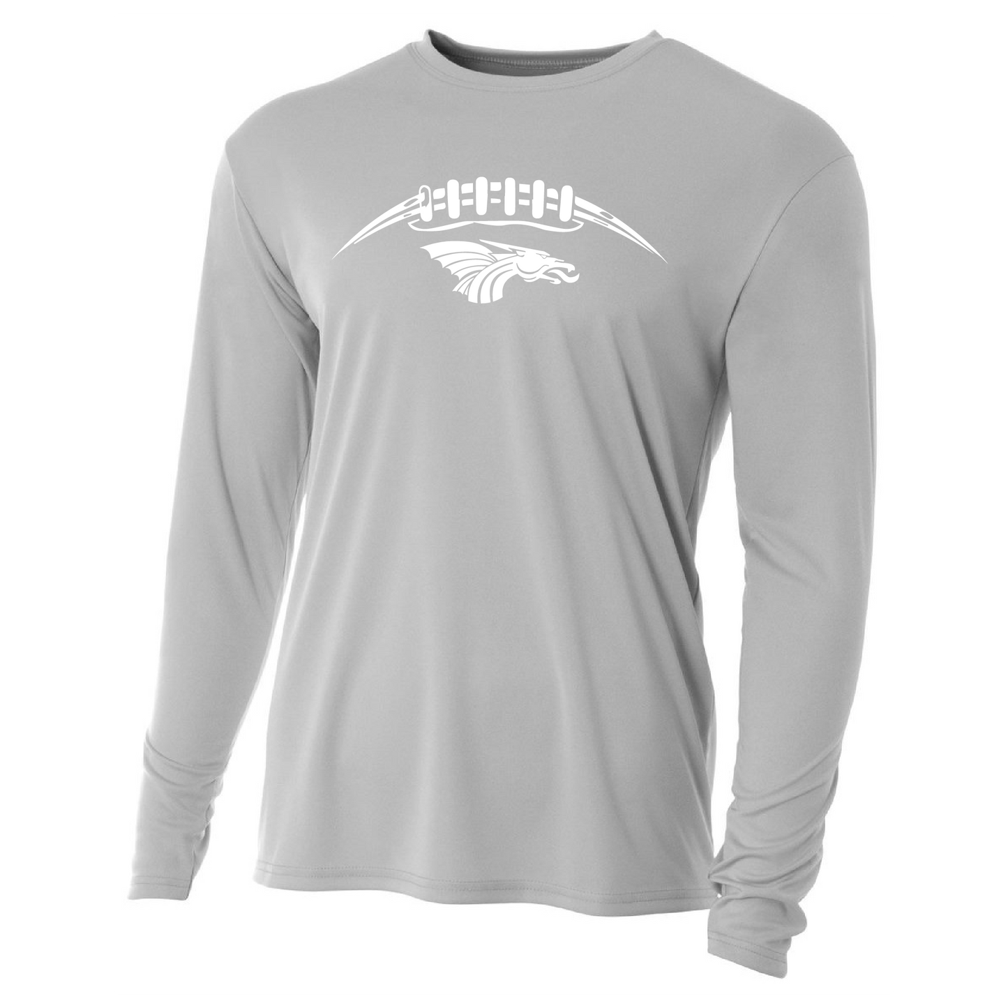 Mens L/S T-Shirt - White Football Laces