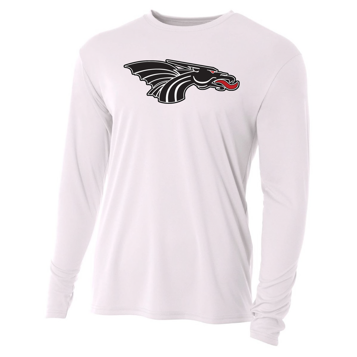 Unisex Youth L/S T-Shirt - Black Dragon Head