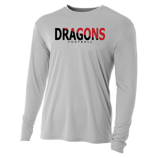 Unisex Youth L/S T-Shirt - Dragons Football Slashed