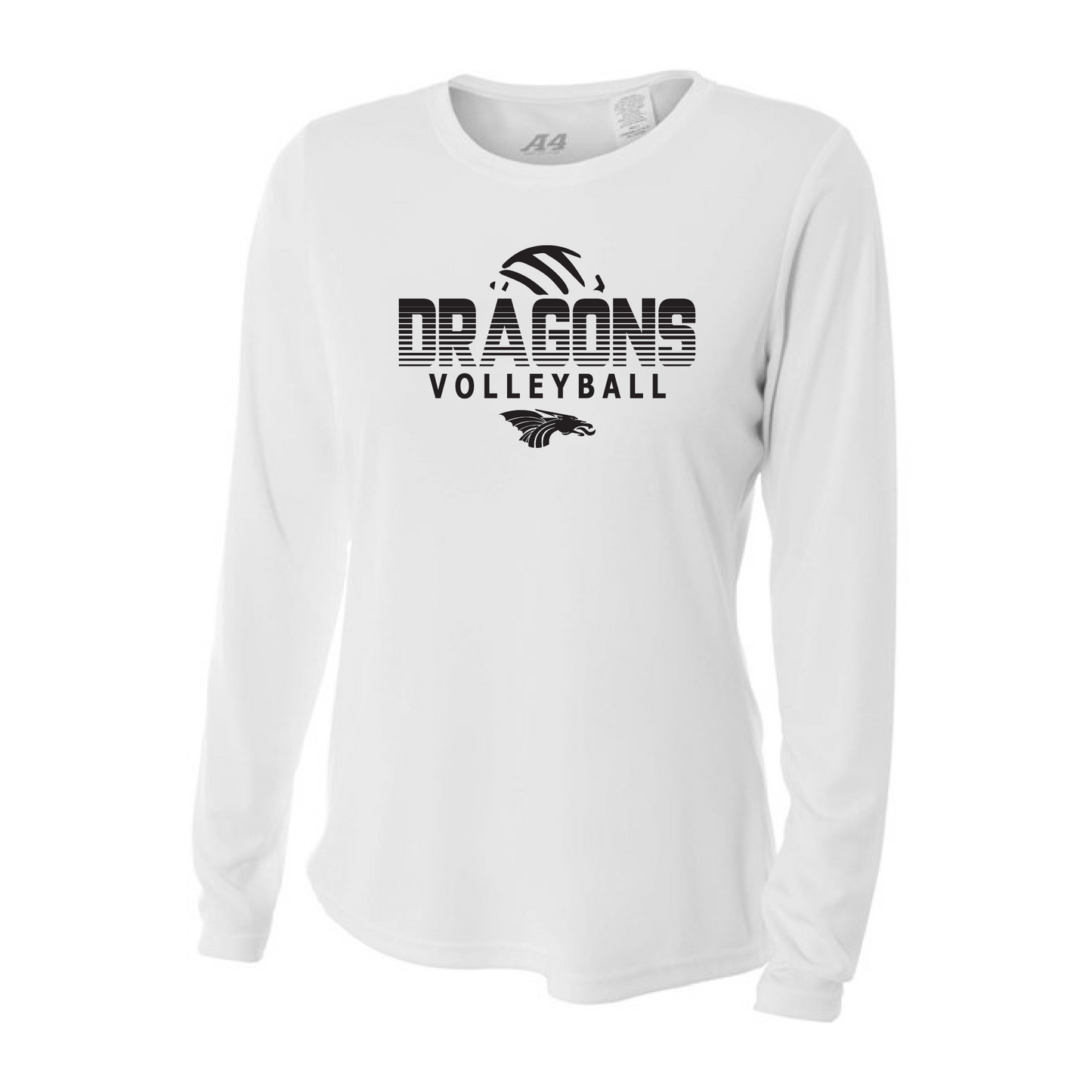 Womens L/S T-Shirt - Dragons Volleyball