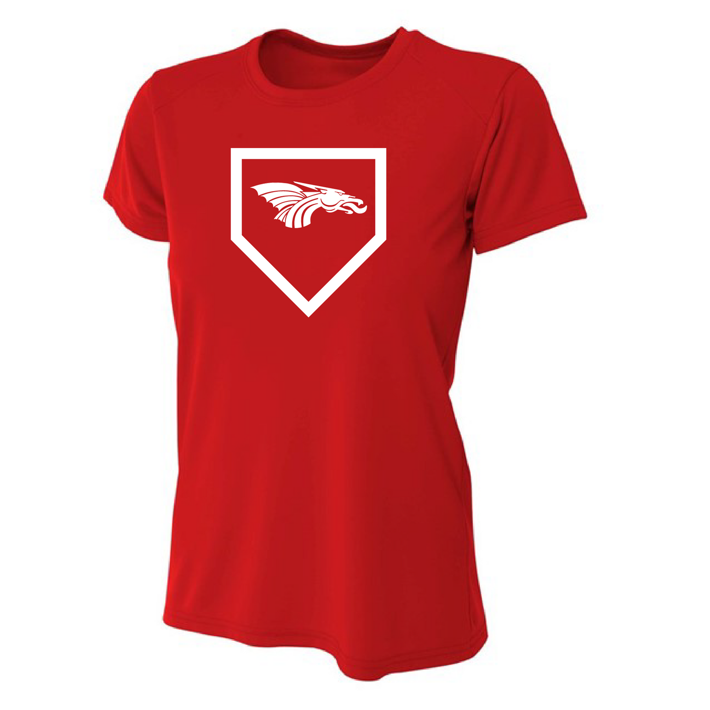 Womens S/S T-Shirt - Dragons Baseball Home Plate