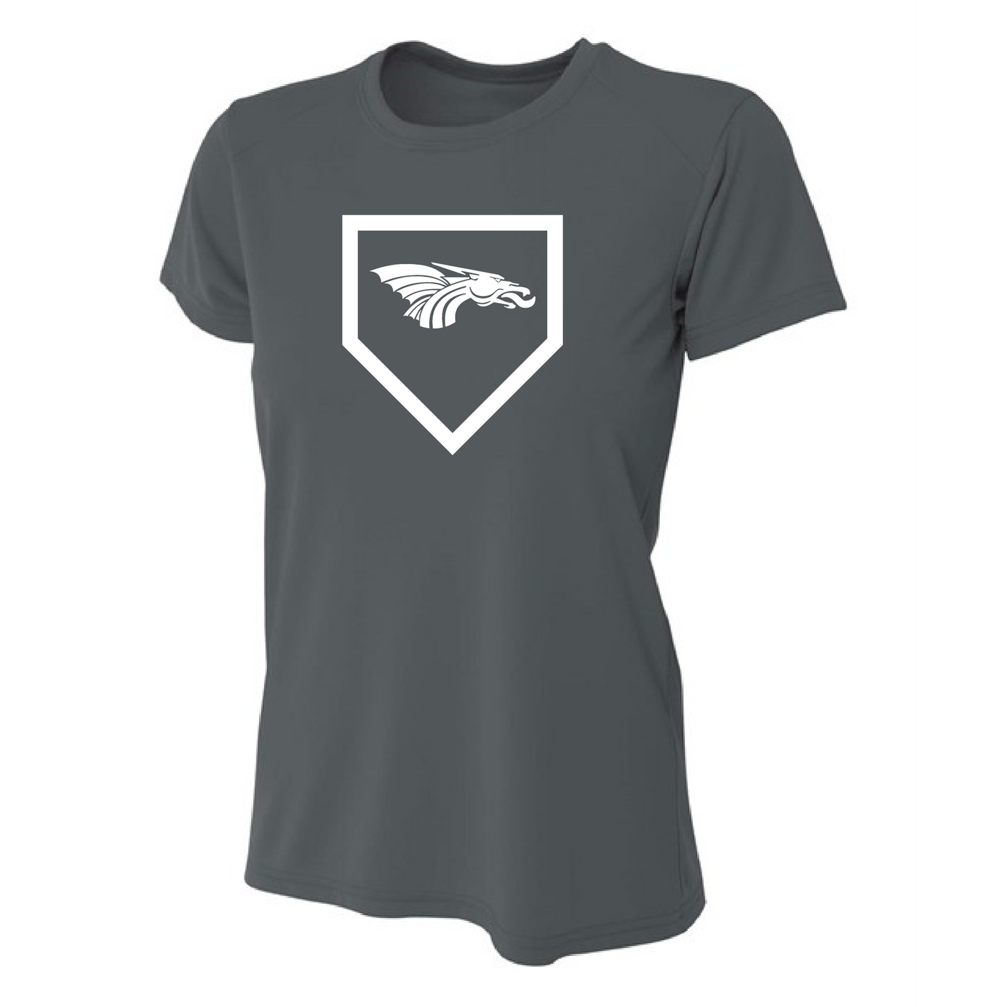 Womens S/S T-Shirt - Dragons Baseball Home Plate