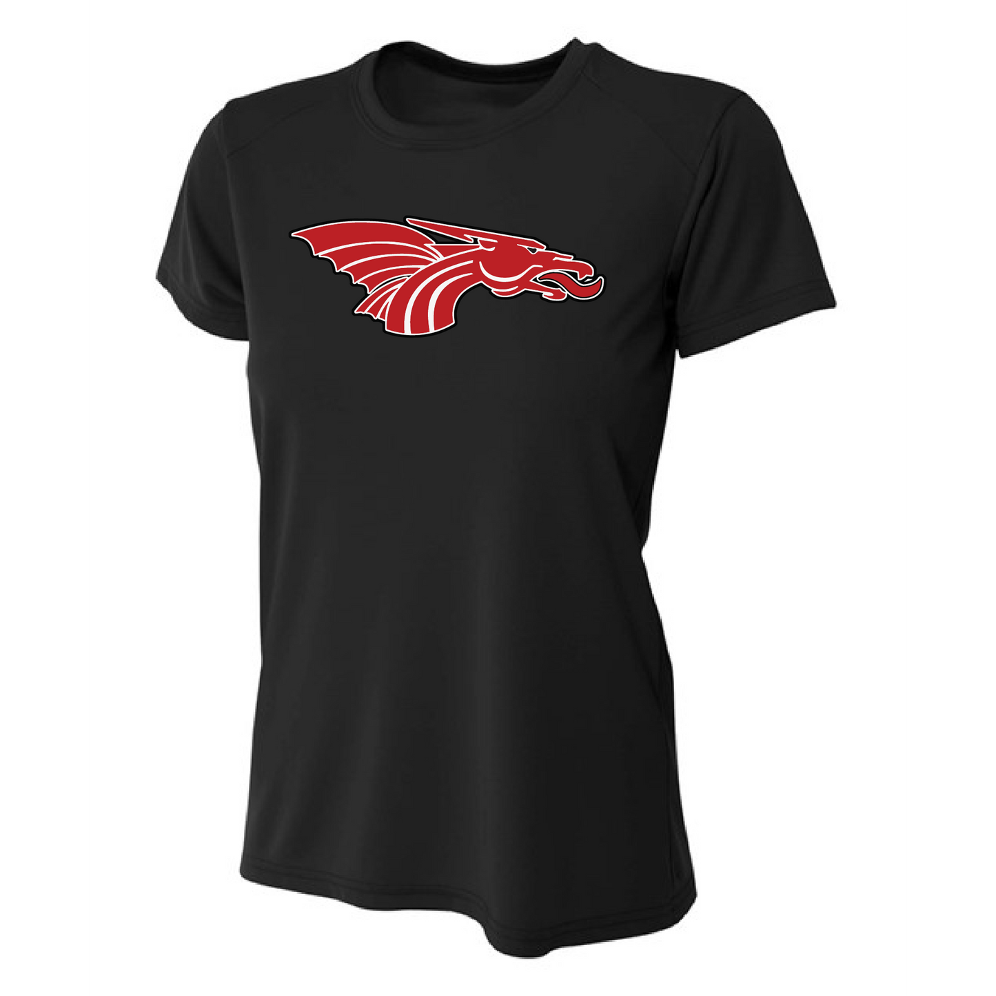 Womens S/S T-Shirt - Red Dragon Head Logo