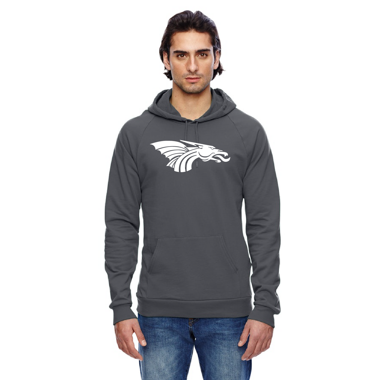 Unisex Hoodie - White Dragon Head