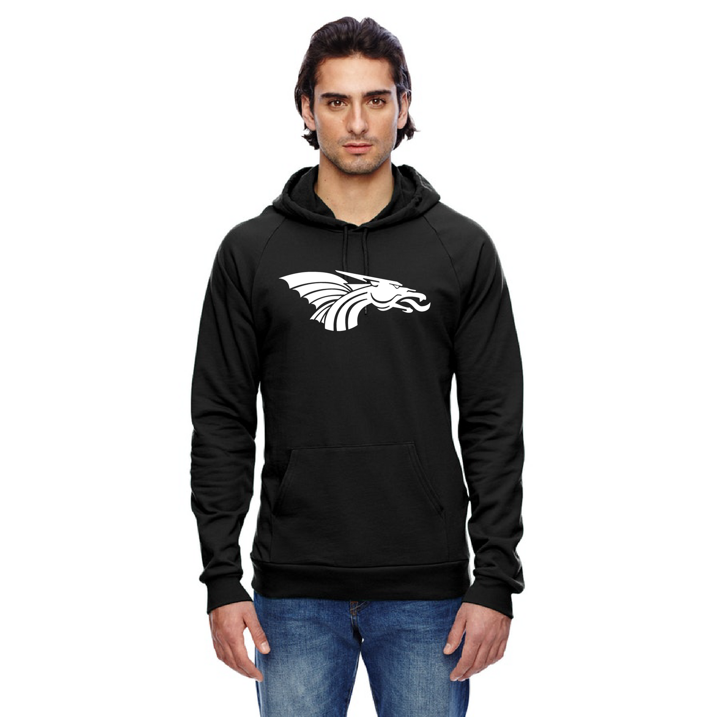 Unisex Hoodie - White Dragon Head