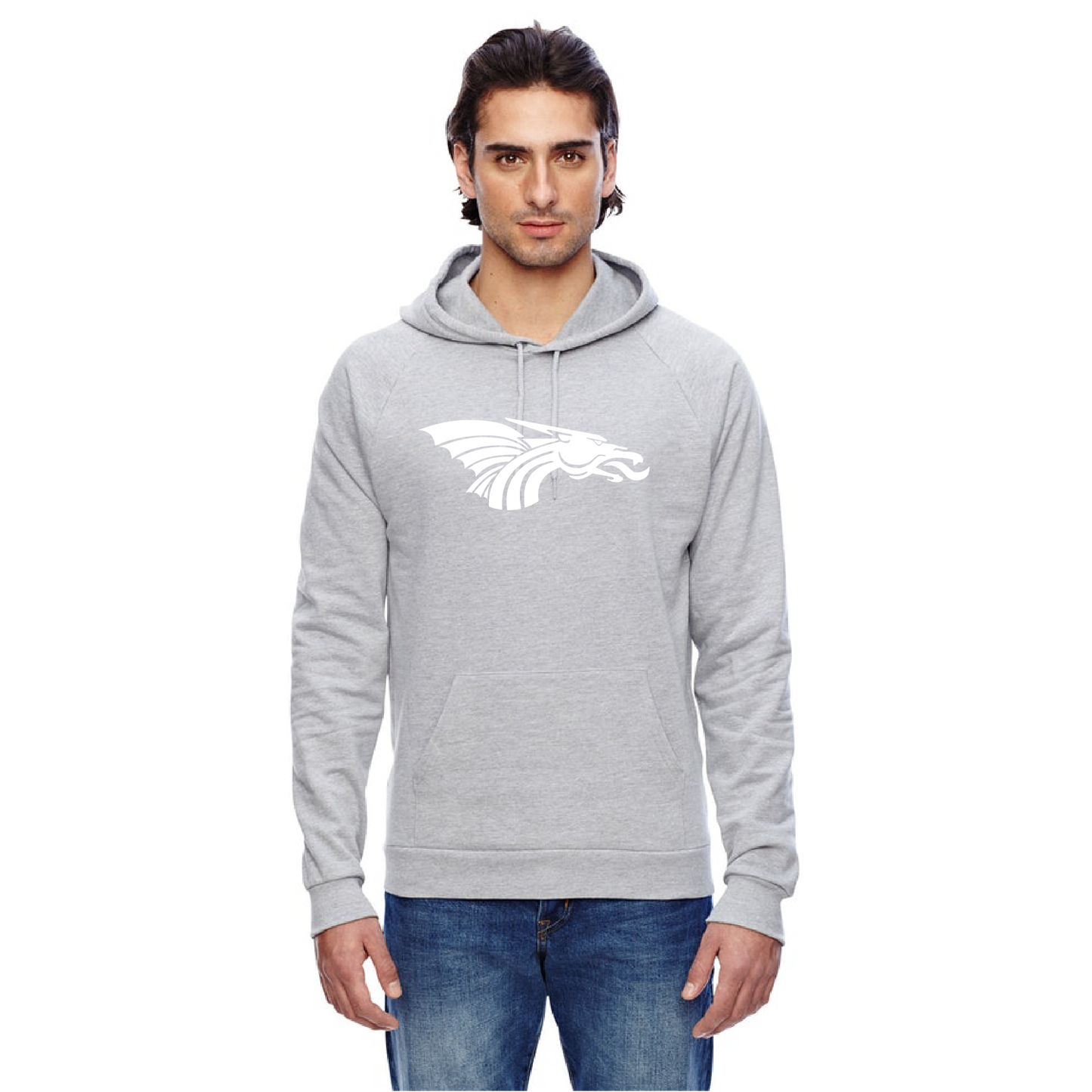 Unisex Hoodie - White Dragon Head