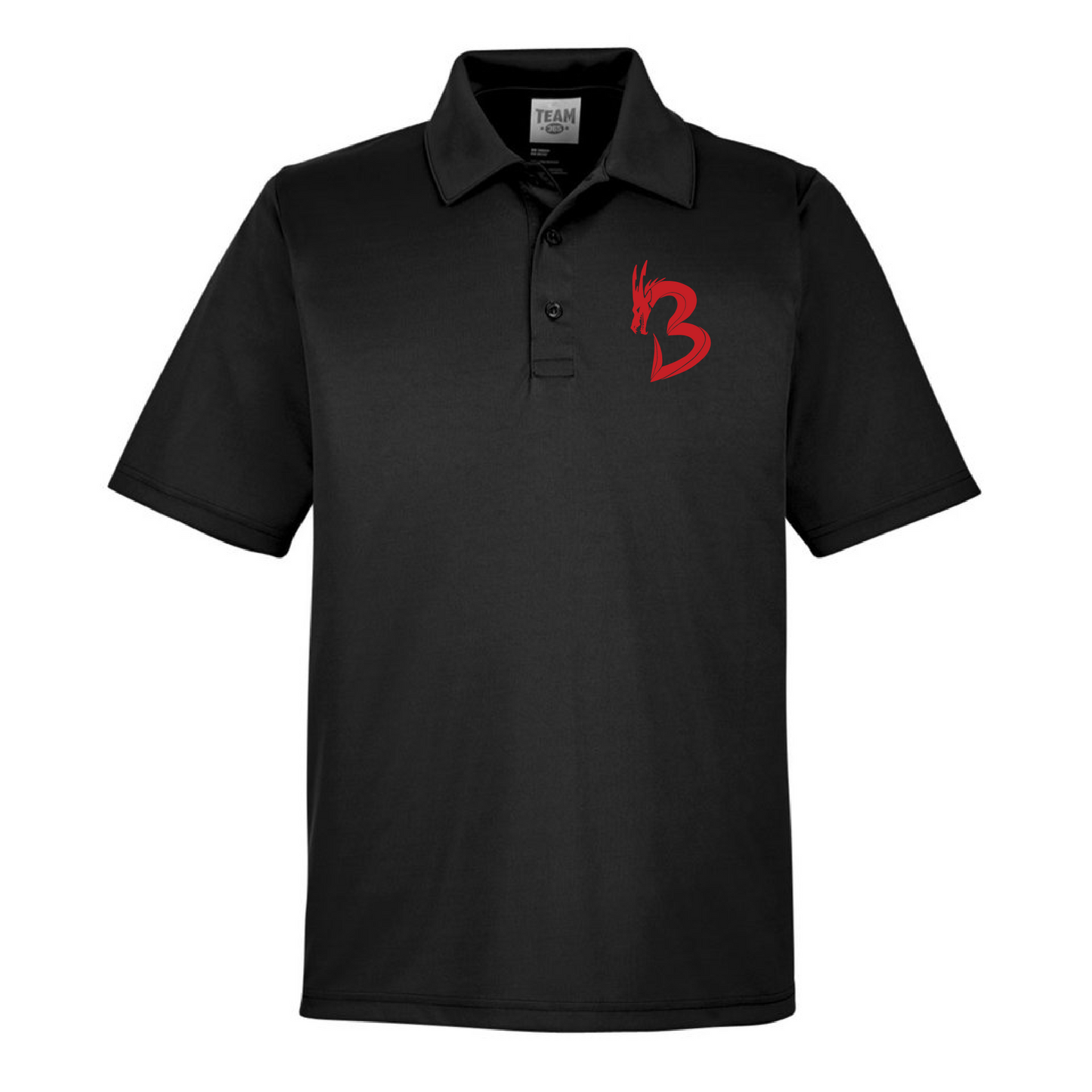 Mens Performance Polo - NP Bands "B" Dragon (red)