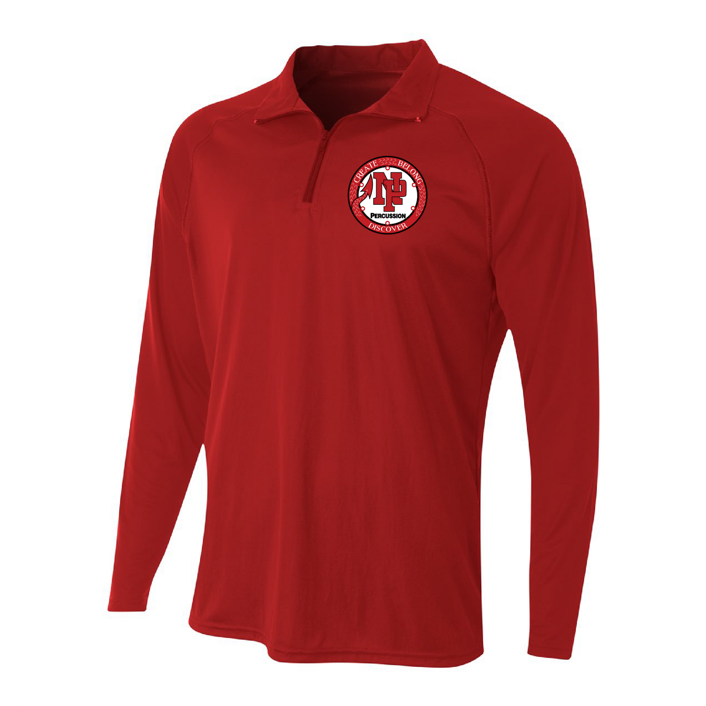 Mens Quarter Zip Pullover - NP Bands Circle Logo (Percussion)