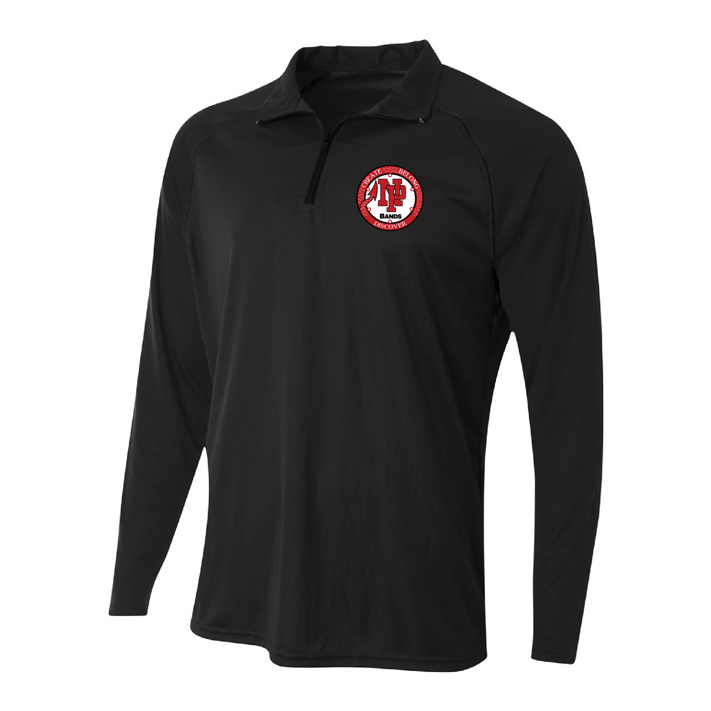 Mens Quarter Zip Pullover - NP Bands Circle Logo (Bands)