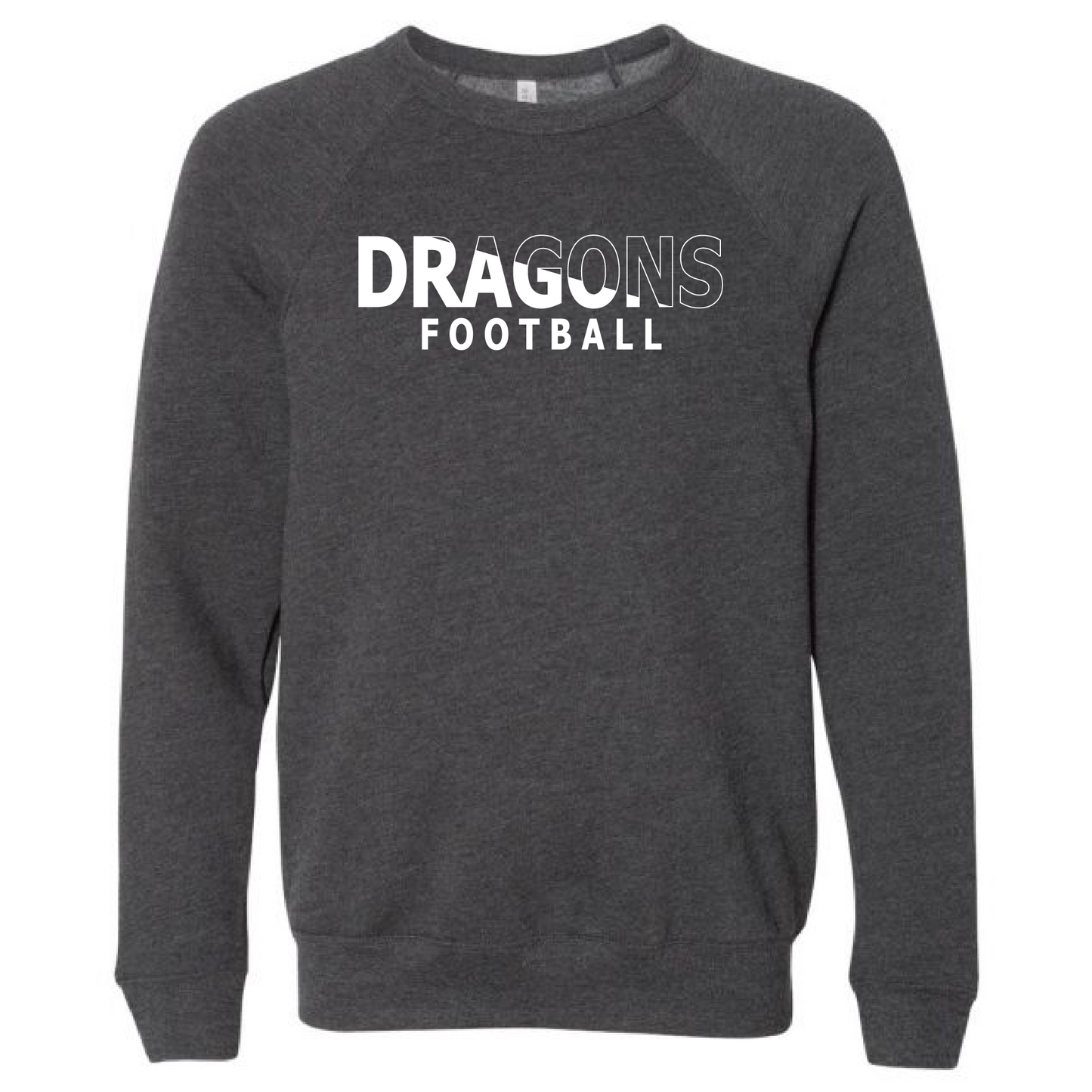 Unisex Sweatshirt - Dragons Football Slashed White