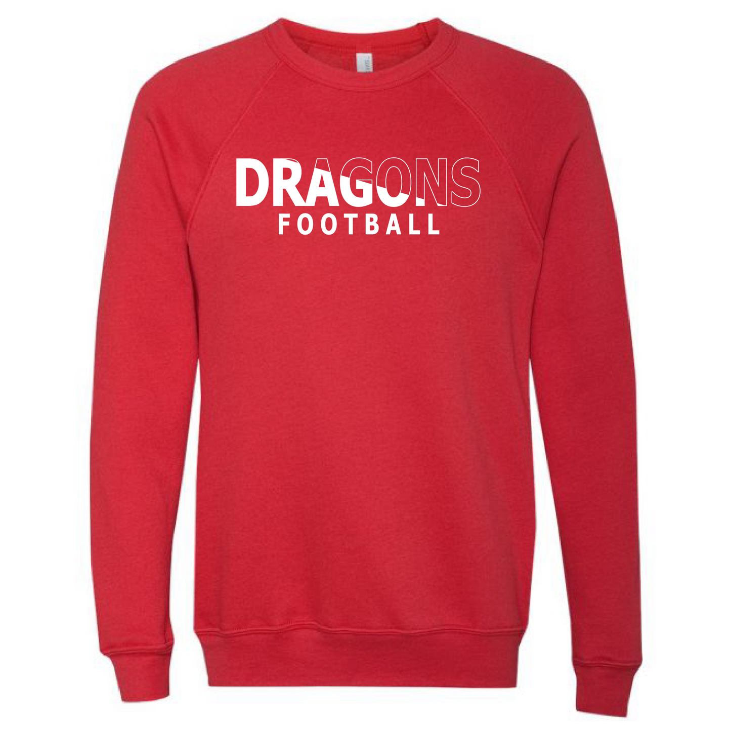 Unisex Sweatshirt - Dragons Football Slashed White