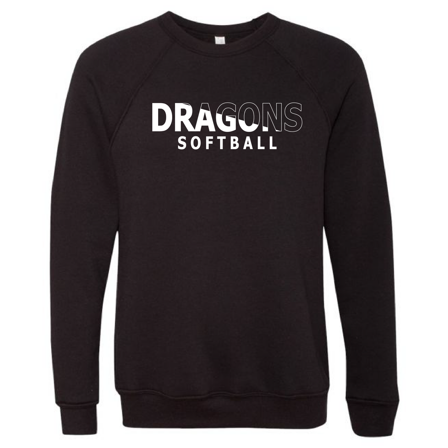 Unisex Sweatshirt - Dragons Softball Slashed White