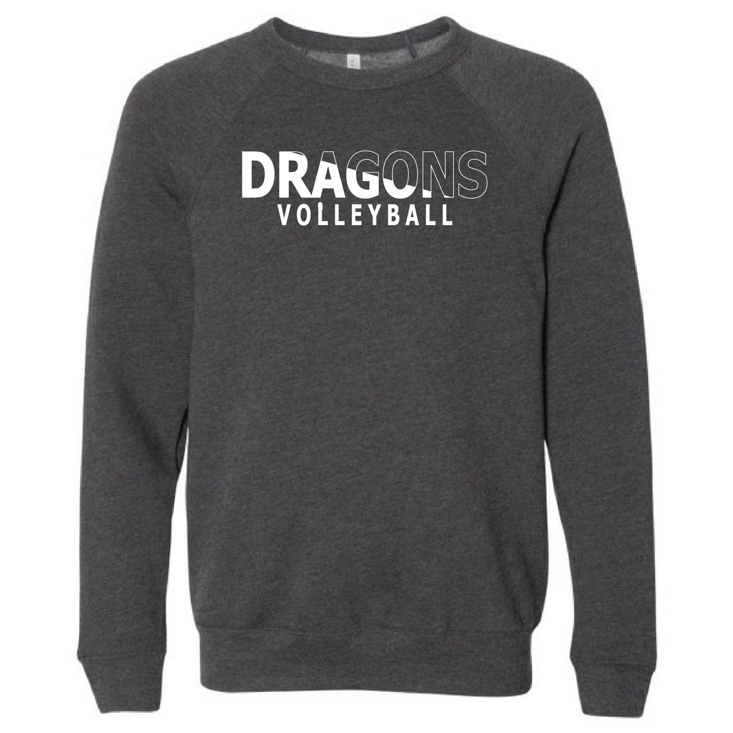 Unisex Sweatshirt - Dragons Volleyball Slashed White