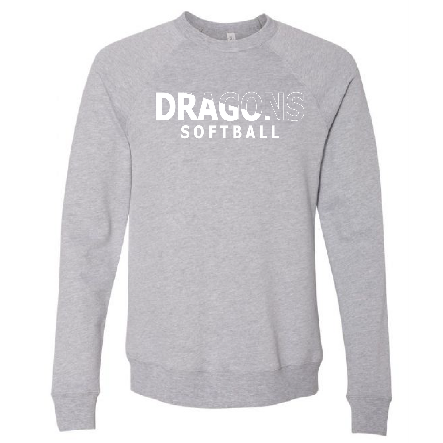 Unisex Sweatshirt - Dragons Softball Slashed White