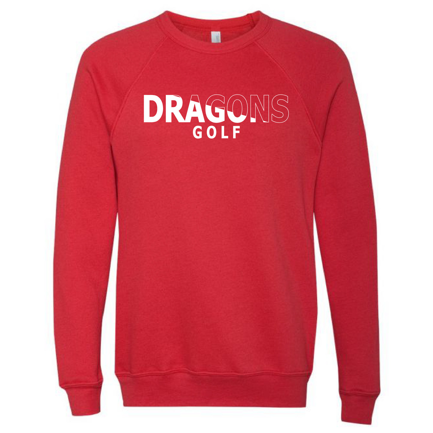 Unisex Sweatshirt - Dragons Golf Slashed White