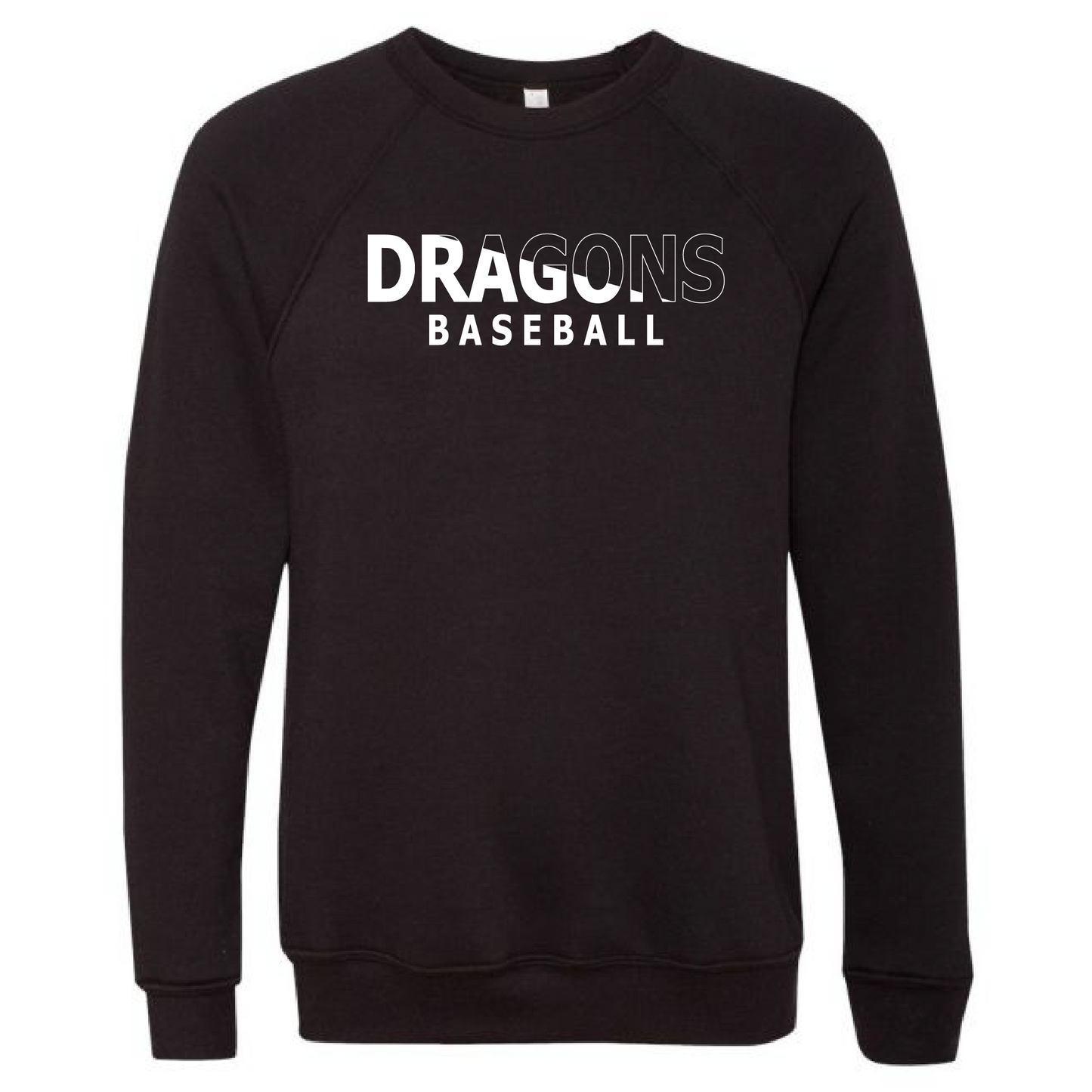 Unisex Sweatshirt - Dragons Baseball Slashed White