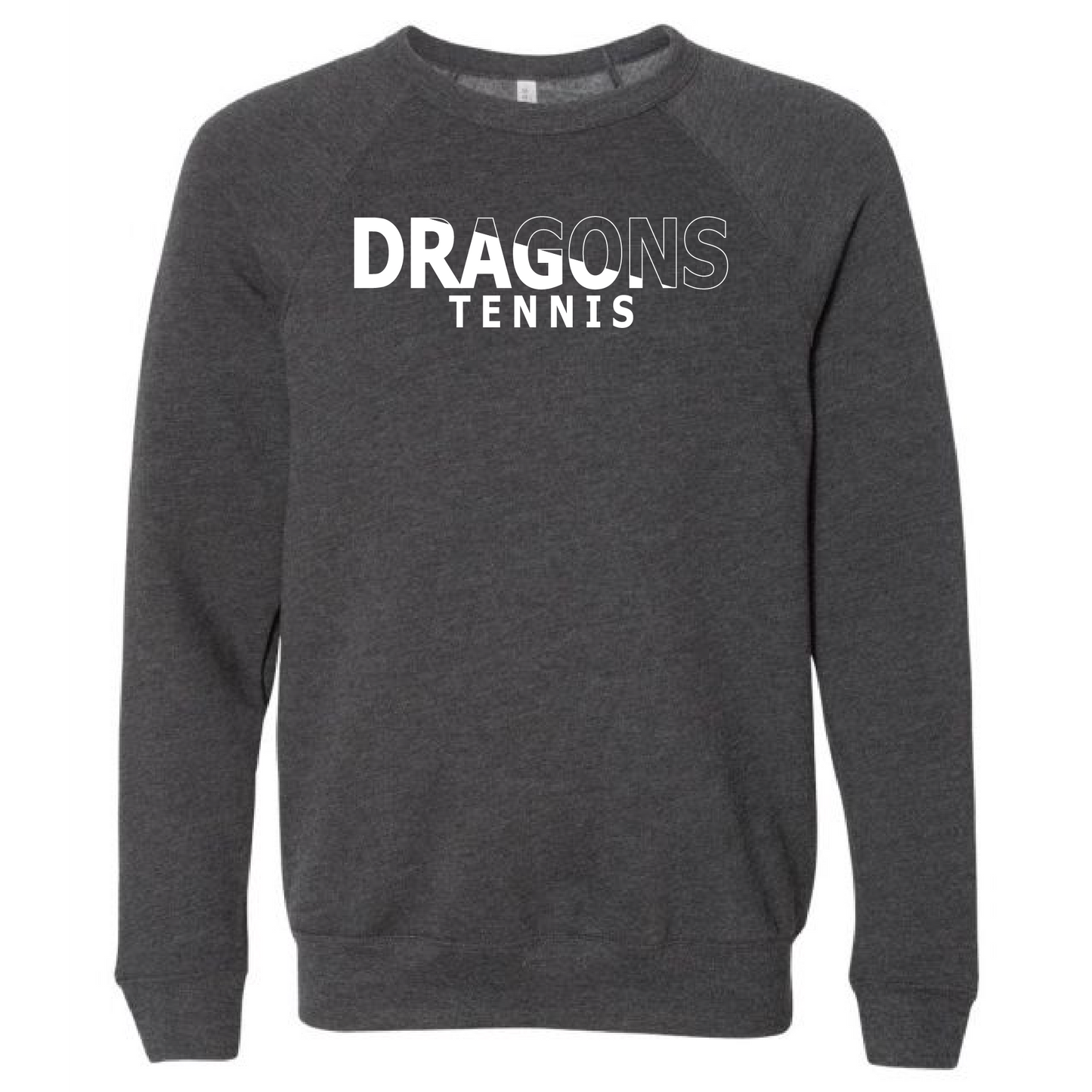 Unisex Sweatshirt - Dragons Tennis Slashed White