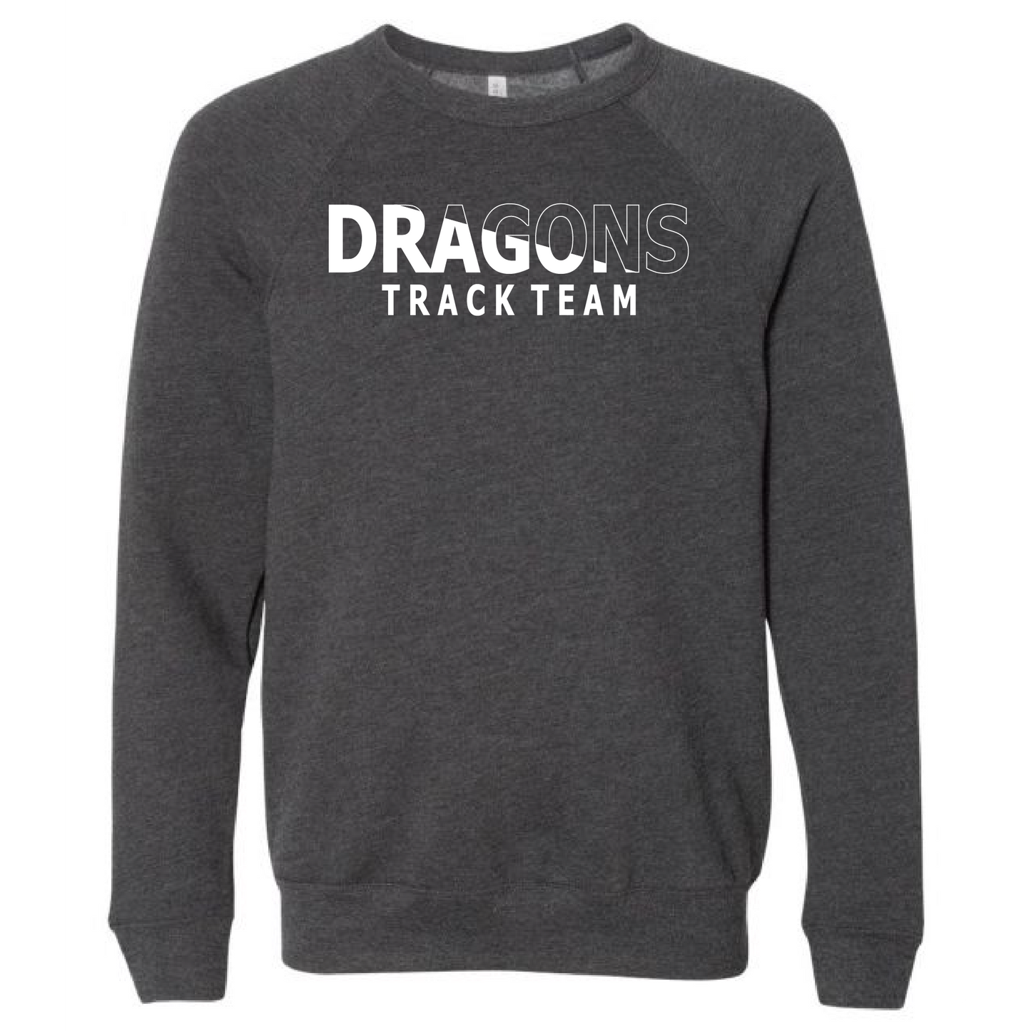 Unisex Sweatshirt - Dragons Track Team Slashed White