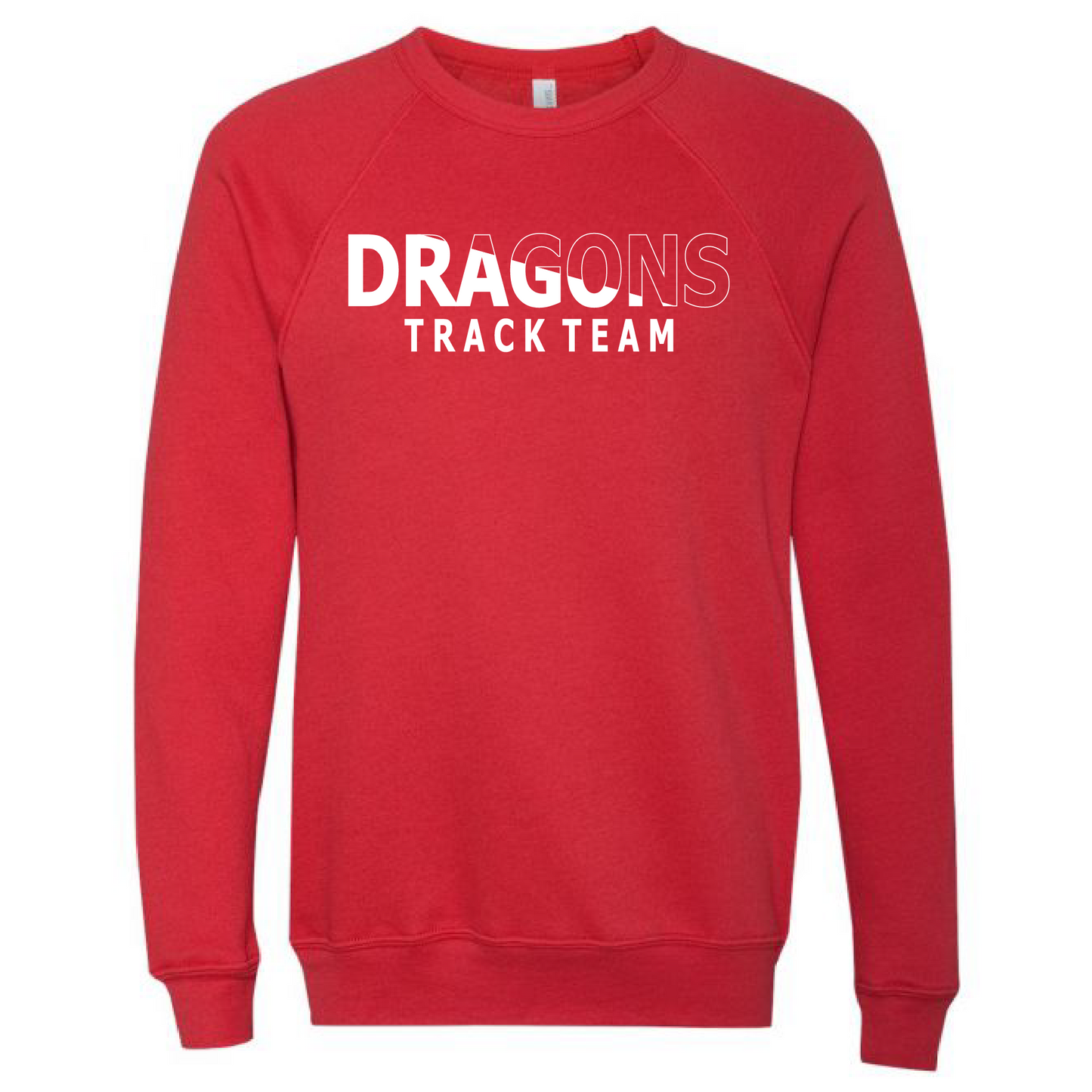 Unisex Sweatshirt - Dragons Track Team Slashed White