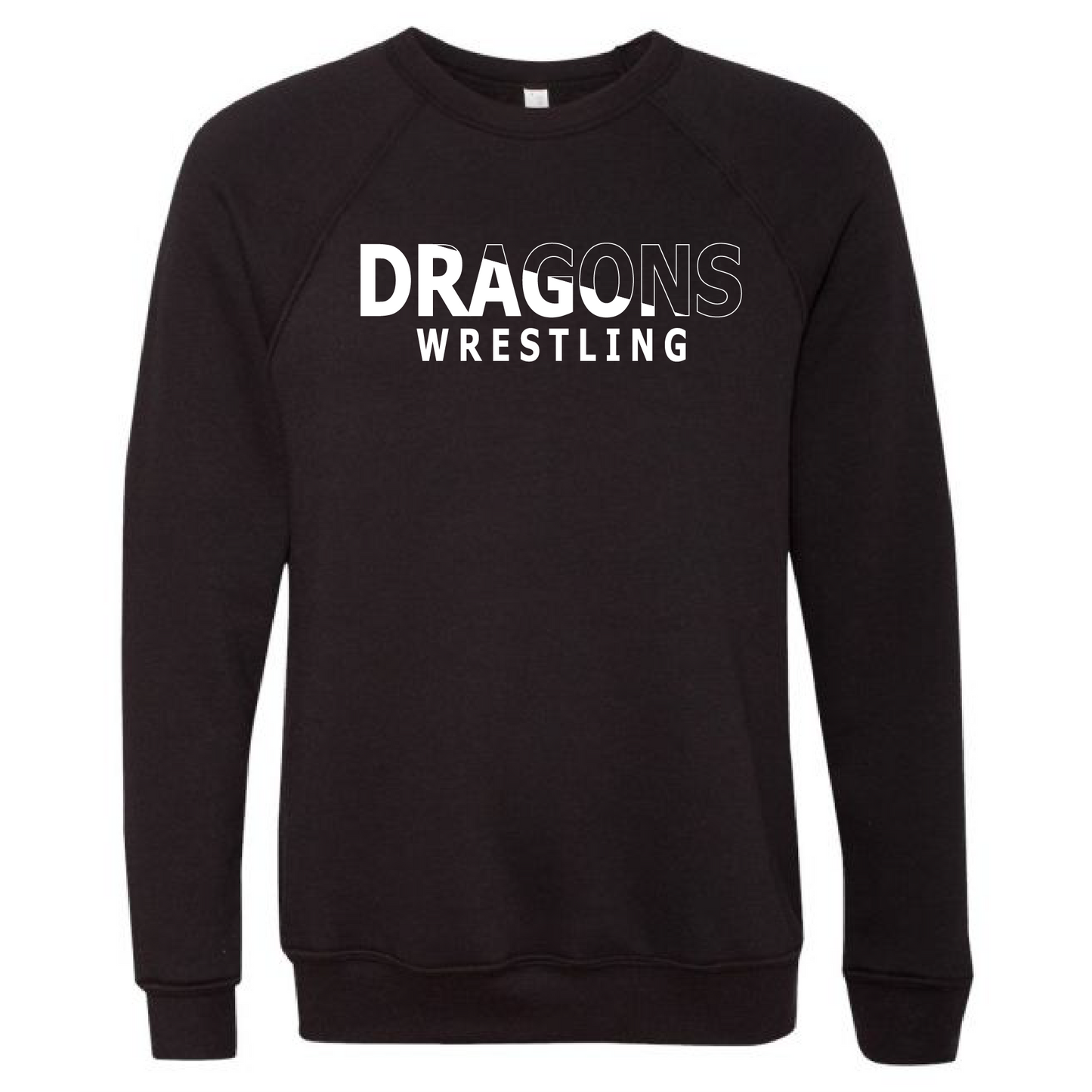 Unisex Sweatshirt - Dragons Wrestling Slashed White