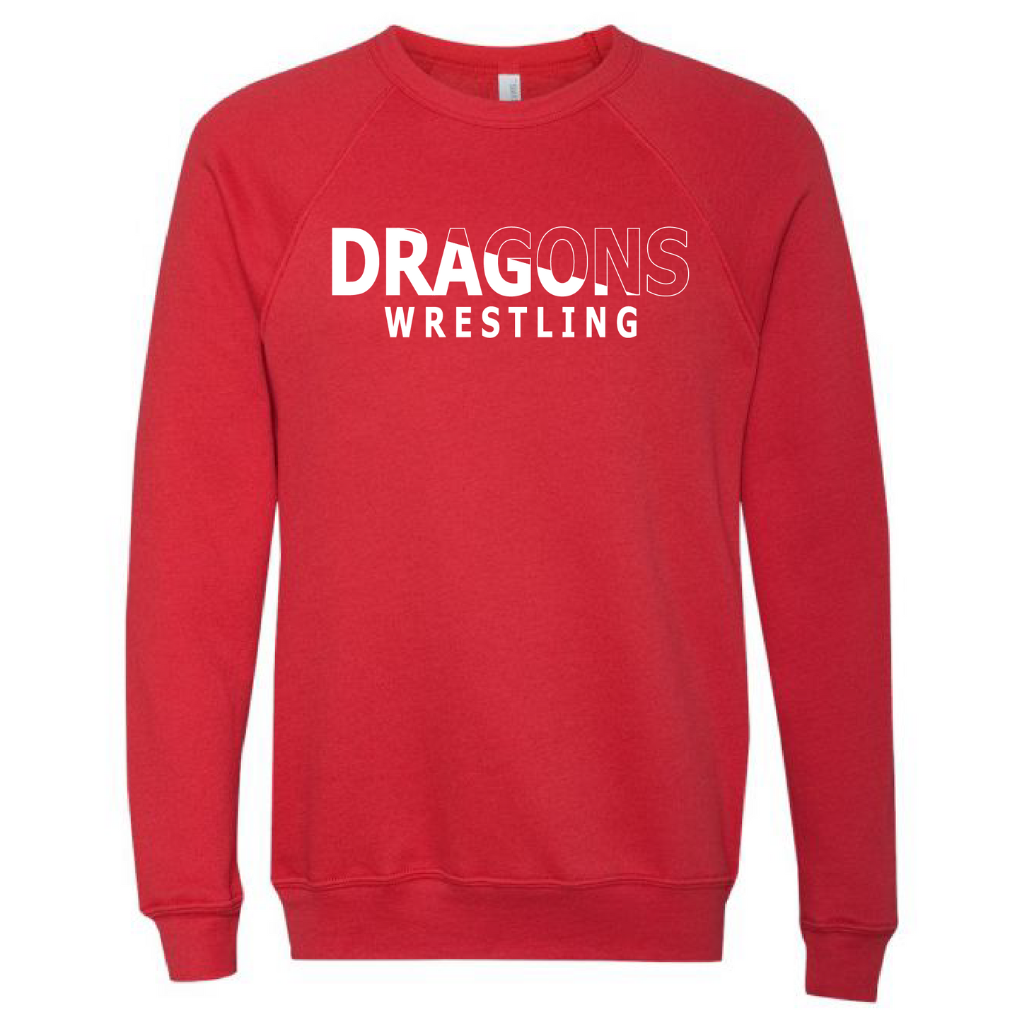 Unisex Sweatshirt - Dragons Wrestling Slashed White