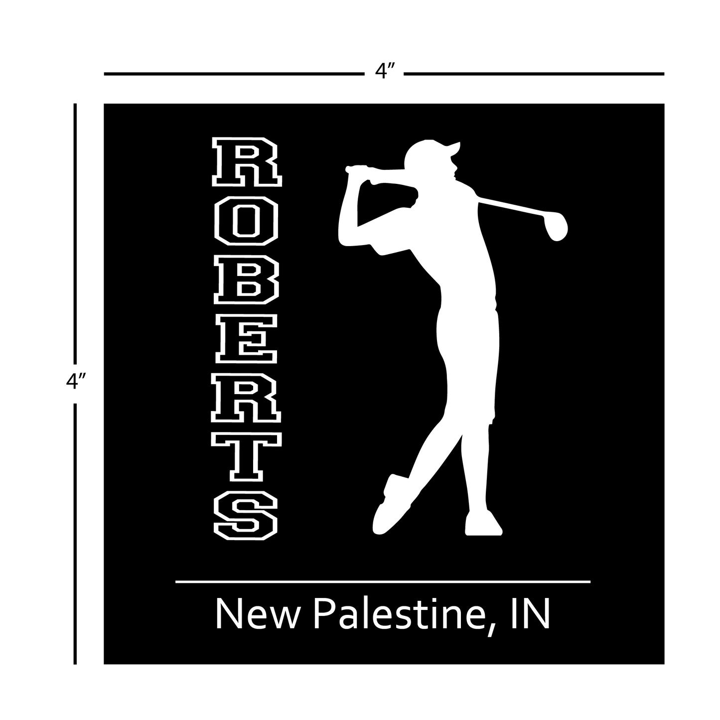 Boys Golf Window Decal - Personalized