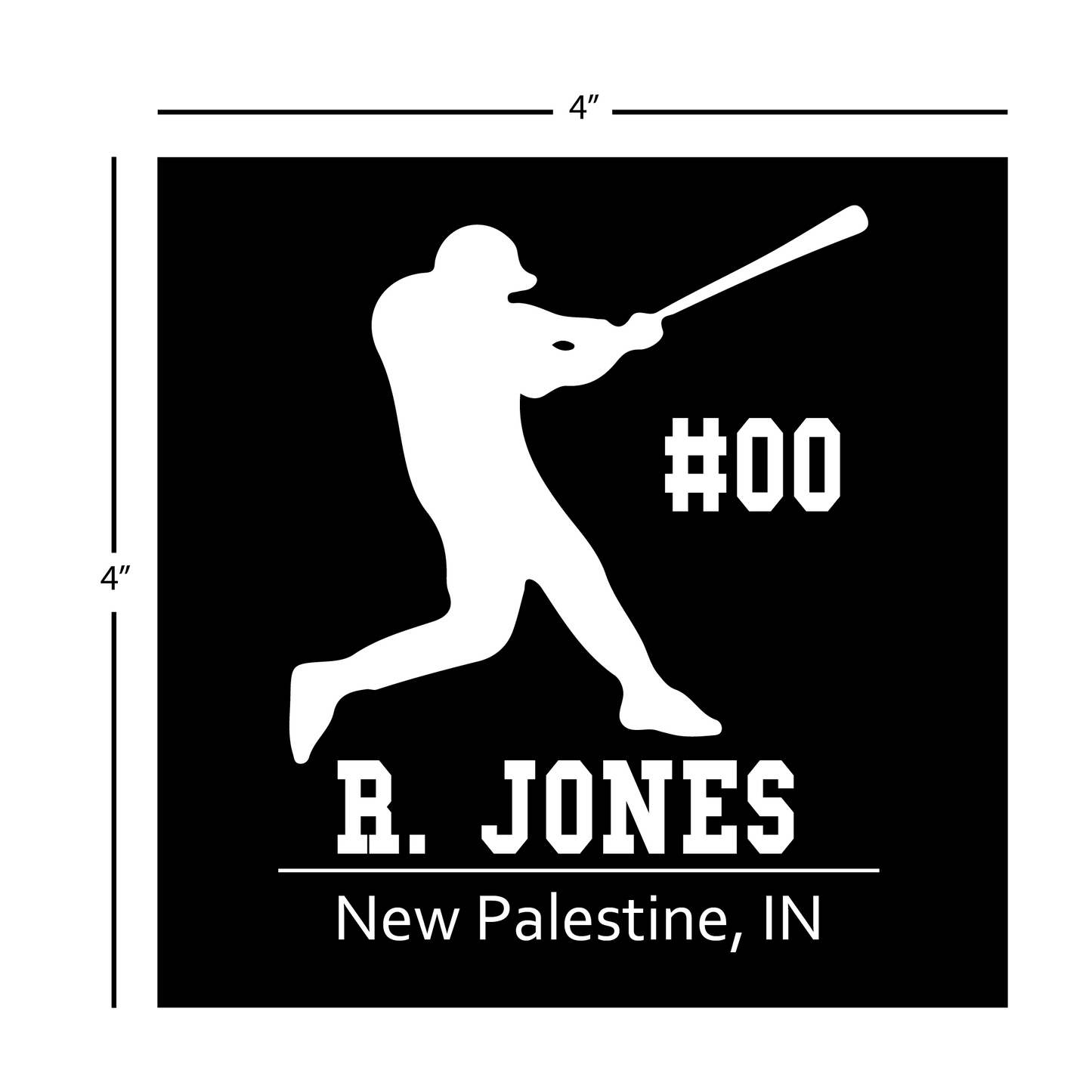 Baseball Window Decal - Personalized