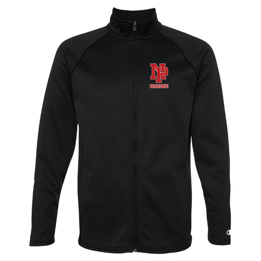Unisex Performance Fleece Full-Zip Jacket - Red NP DRAGONS, stacked