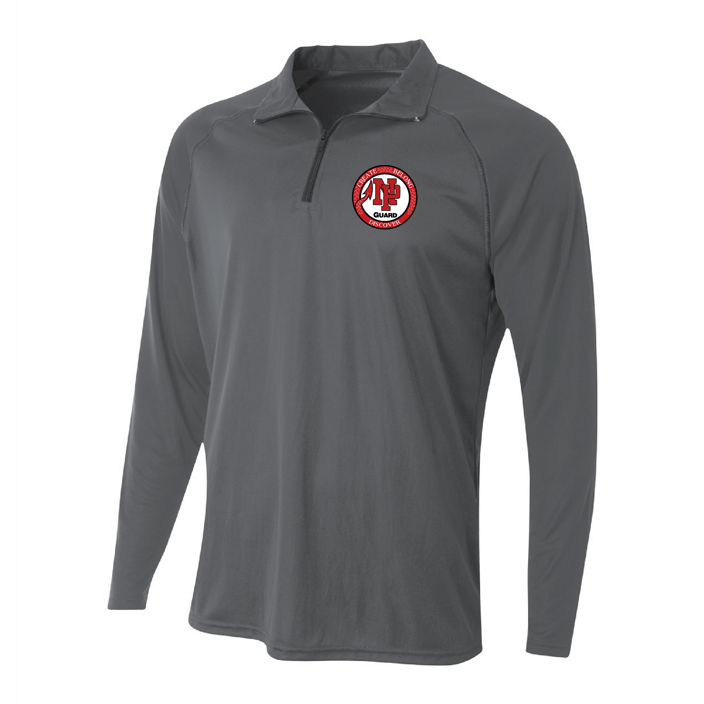 Mens Quarter Zip Pullover - NP Bands Circle Logo (Guard)