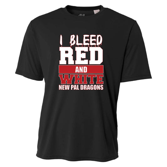 Mens S/S T-Shirt - Bleed Red & White