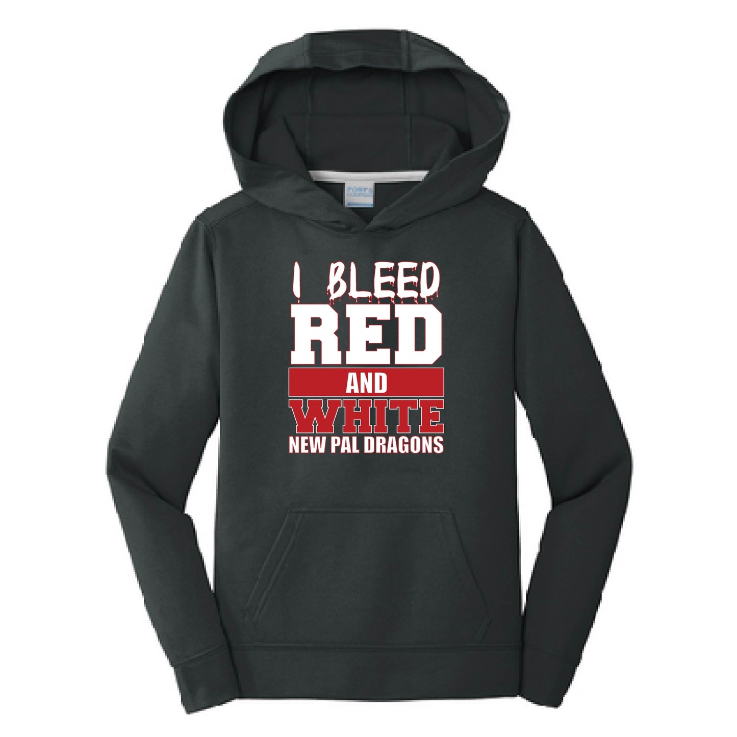 Unisex Hoodie - Bleed Red & White