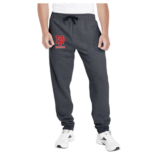 Adult Unisex Joggers - Red NP Dragons, Stacked