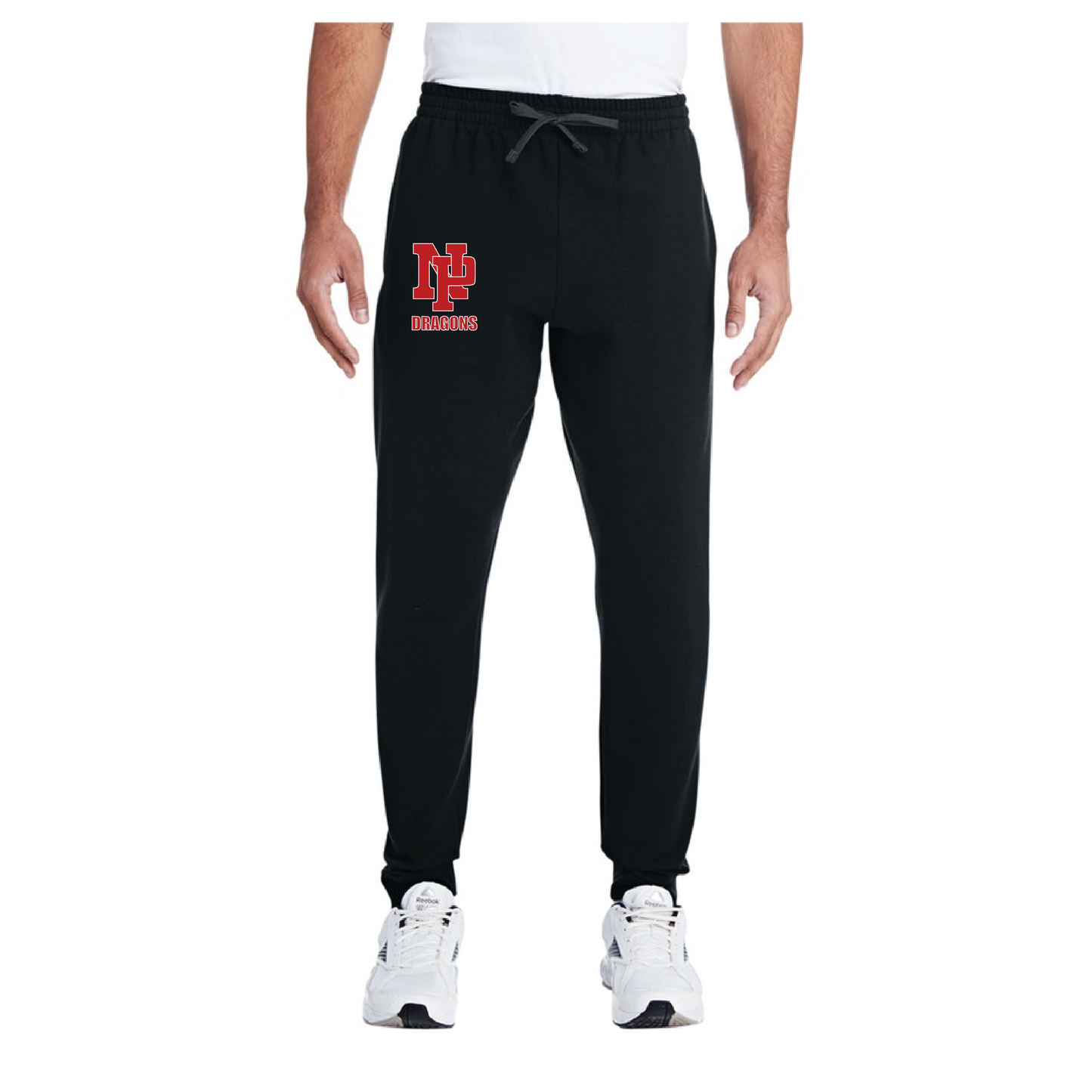 Adult Unisex Joggers - Red NP Dragons, Stacked